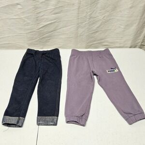 Puma Pants Bundle Toddler 24M Purple Joggers and Denim Leggings Set